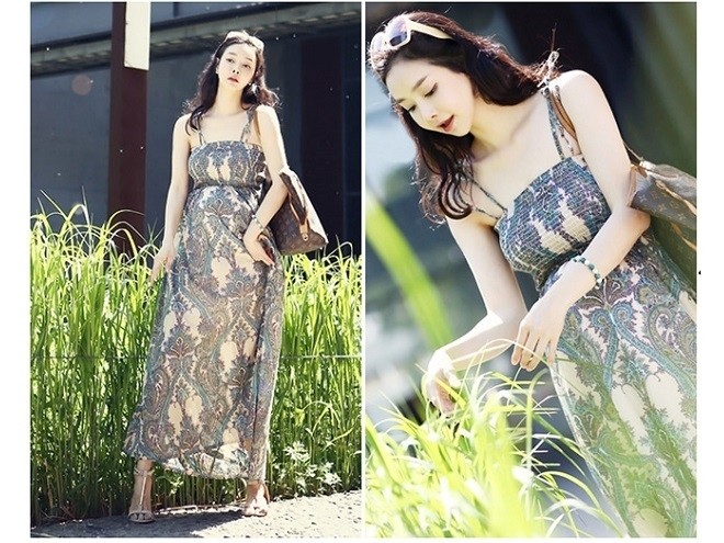 váy maxi cho bà bầu