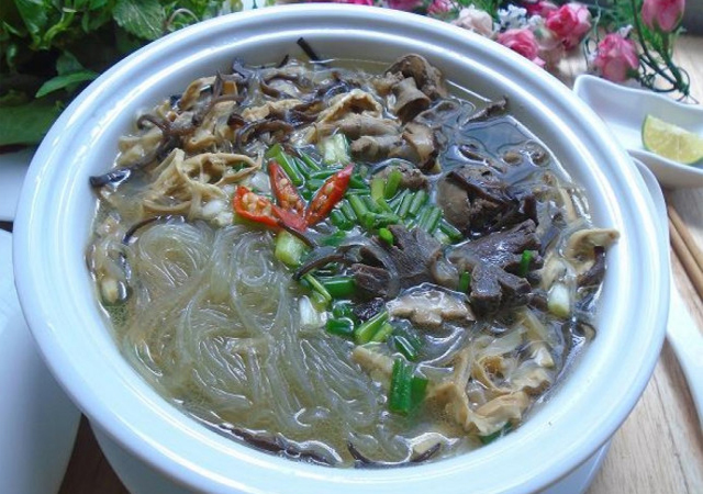 canh miến lòng gà