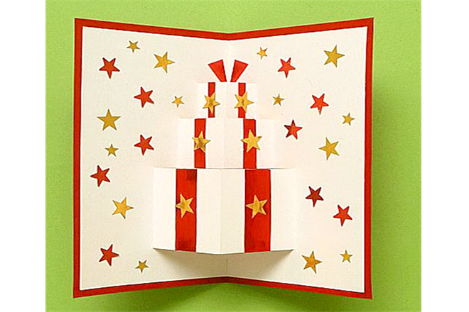Thiệp noel 3d hộp quà
