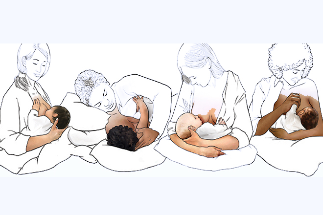 Các tư thế cho bé bú