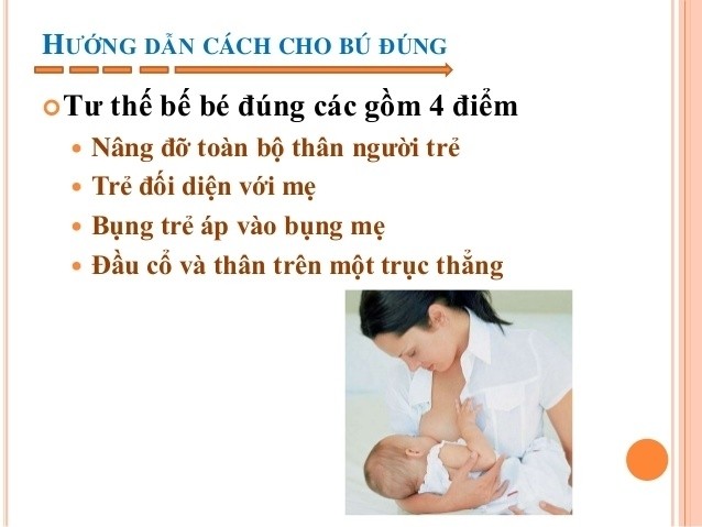 Tư thế cho bé bú đúng sẽ hạn chế tình trạng đau lưng sau sinh