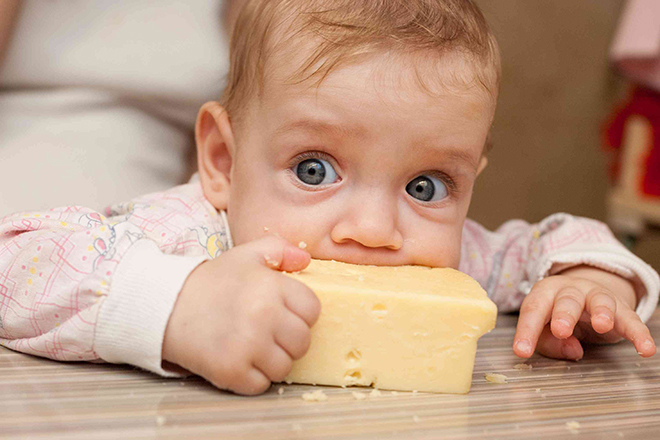 Mẹ không nên cho bé 9 tháng ăn quá nhiều phô mai