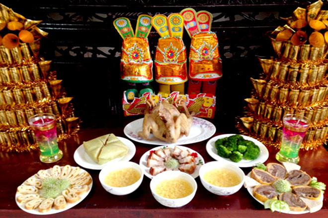 Mâm cỗ cúng ông Táo truyền thống