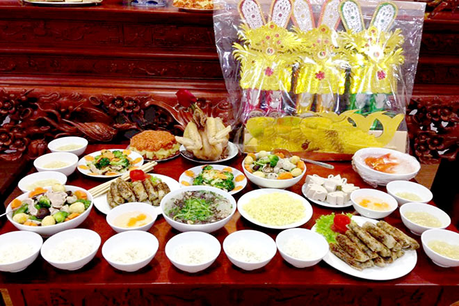 Mâm cỗ cúng ông Táo của người Bắc