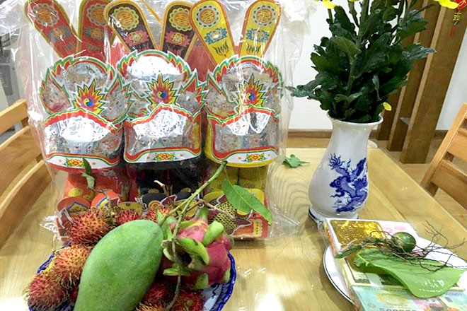 Mâm cỗ cúng ông Táo của người Nam