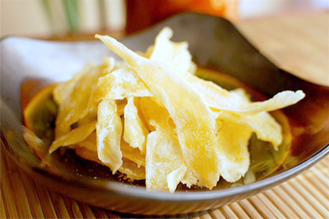 Gừng khô miếng mỏng ngon