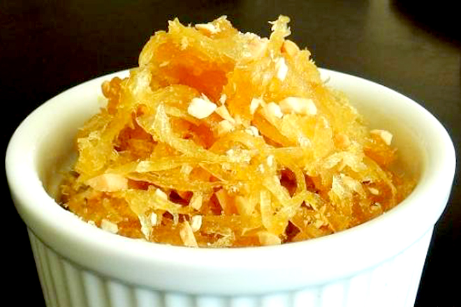 Mứt gừng dẻo với thơm