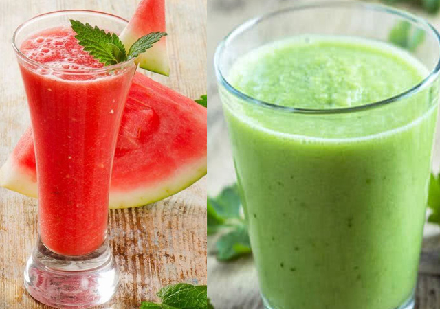 nước dưa hấu hoặc nước rau cần