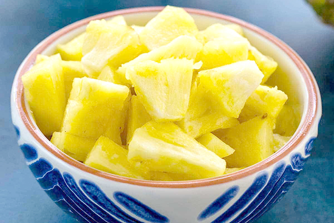 Thơm cắt miếng vừa ăn