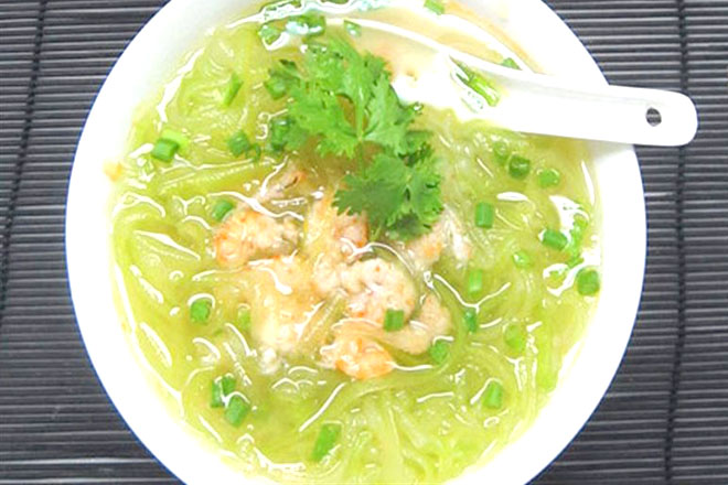 Bí xanh nấu tôm khô