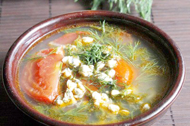 Canh nghêu thì là