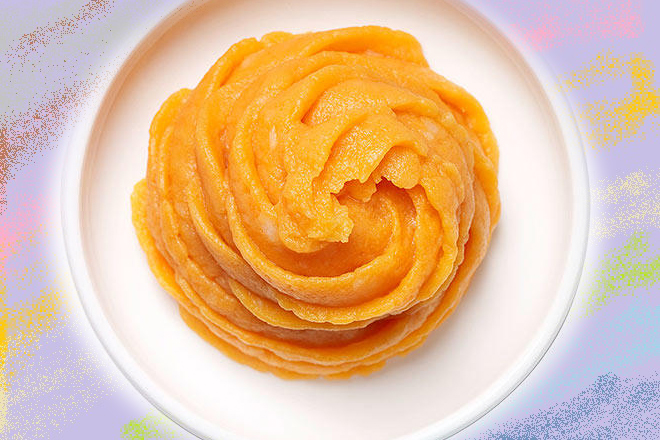Khoai lang nghiền với củ cải vàng
