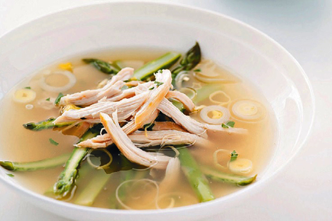 Canh măng tây thịt gà