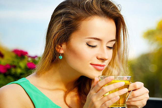 Uống trà giảm cân nấm