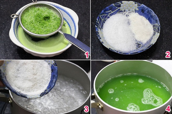 chè dừa non bột báng