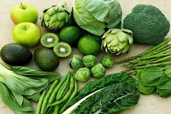 rau có màu xanh đậm