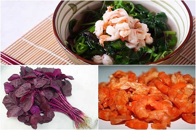 canh rau dền tôm