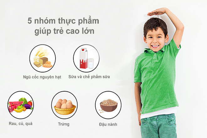 Dinh dưỡng cho trẻ tăng chiều cao