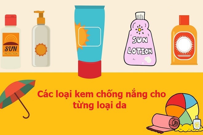 các loại kem chống nắng