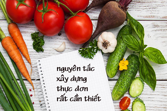 Nguyên tắc xây dựng thực đơn rất cần thiết