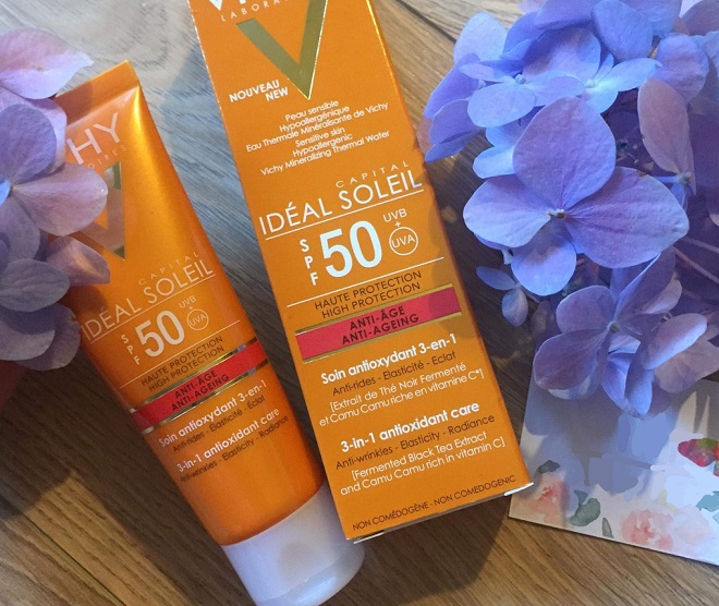 Kem chống nắng Vichy Ideal Soleil 3 in 1 Antioxidant Care