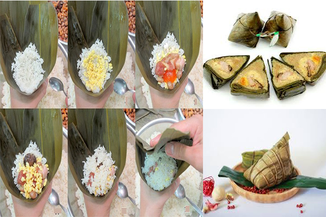 bánh ú kiểu người hoa
