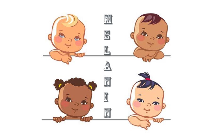 Melanin quyết định màu da của em bé