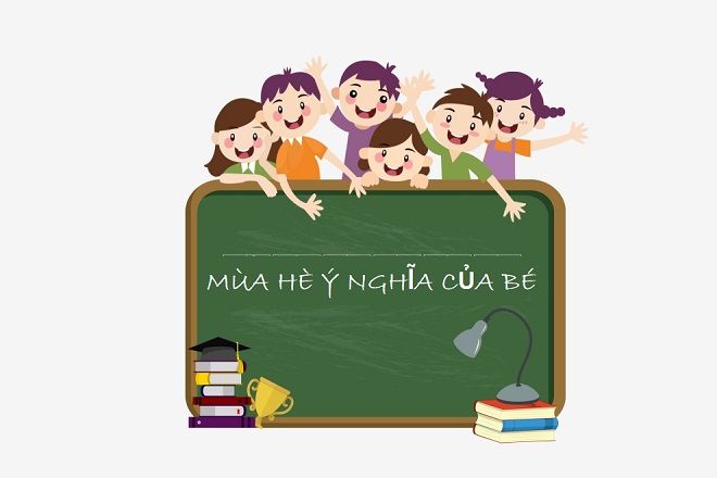 bé học hè