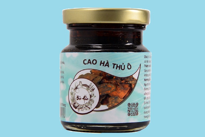 Thuốc trị rụng tóc Cao Hà thủ ô Bảo Ngân. Ảnh Internet