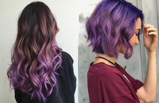 ombre tím