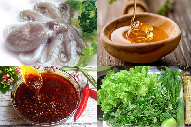 bạch tuộc nướng mật ong