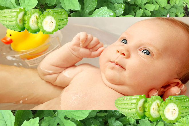 Cách tắm mướp đắng cho trẻ sơ sinh
