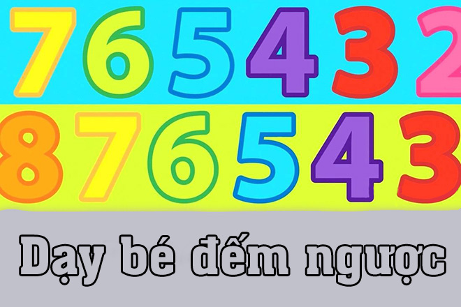Dạy trẻ đếm ngược