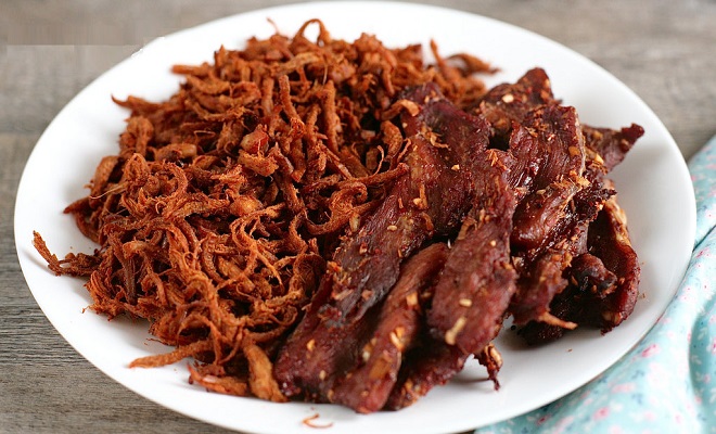 thịt heo khô