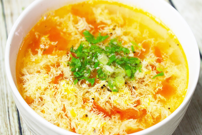 Canh trứng cà chua