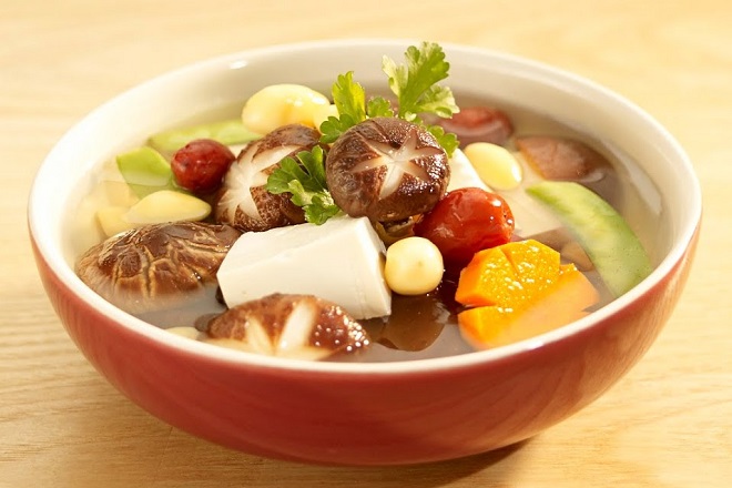 Canh nấm chay