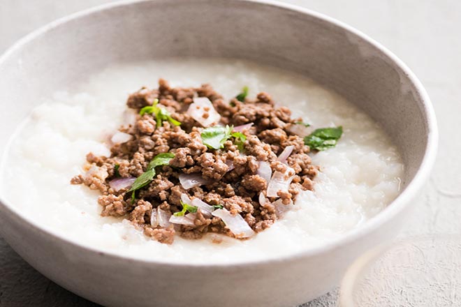 Cháo thịt bò