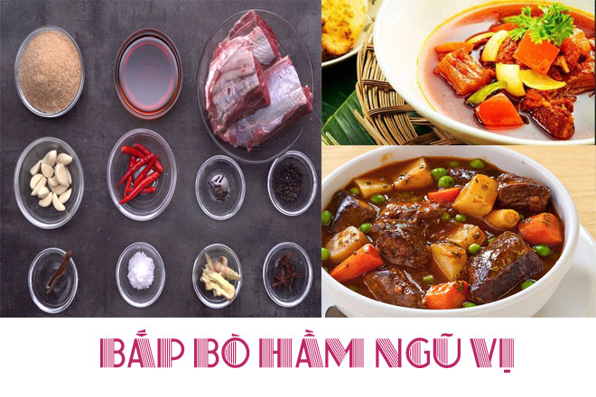 bắp bò hầm ngũ vị