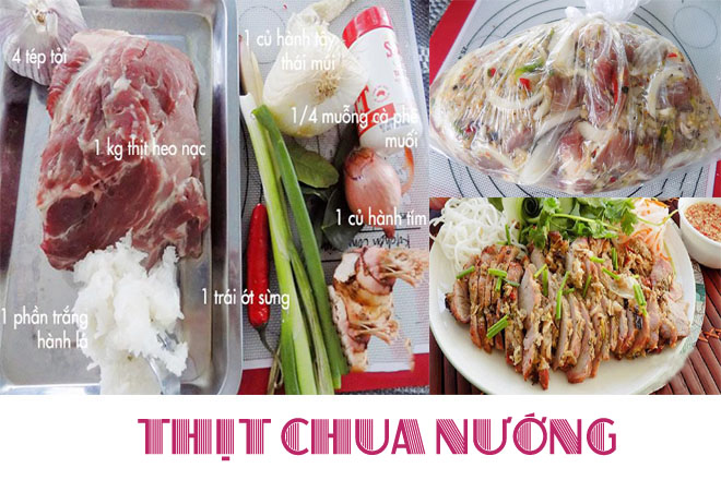 món thịt chua nướng