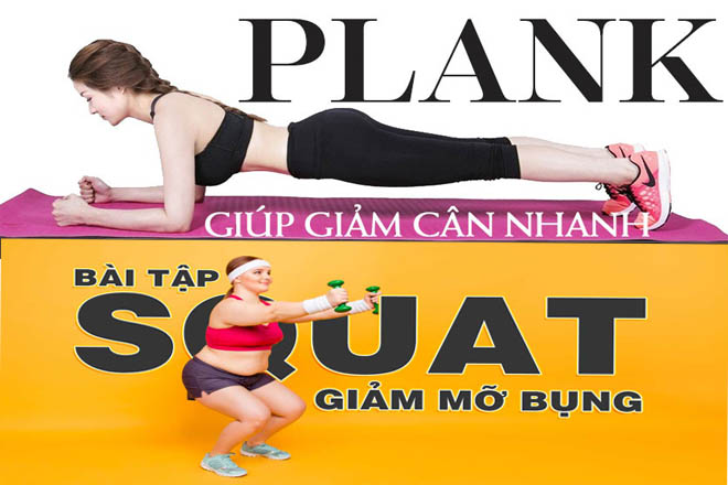 bài tập plank và squat