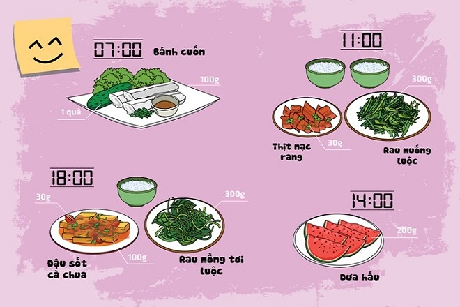 thực đơn giảm cân