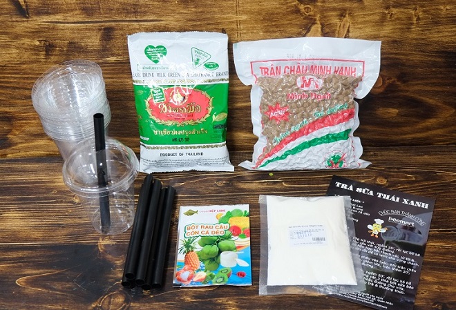 nguyên liệu làm trà sữa