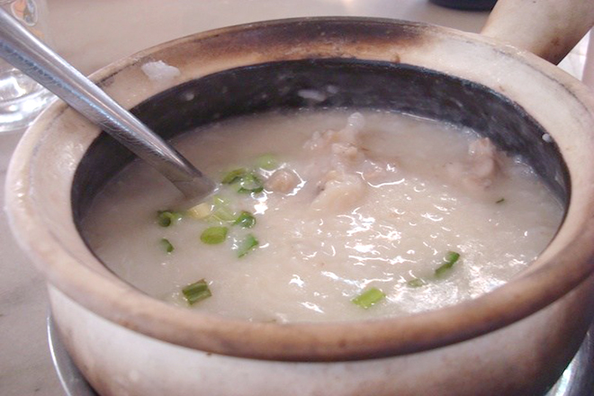 Cháo ếch ngon