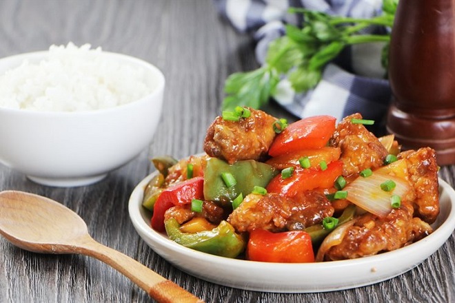 sườn xào chua ngọt kiểu miền nam