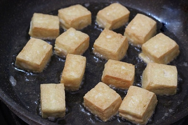 chiên đậu phụ giòn