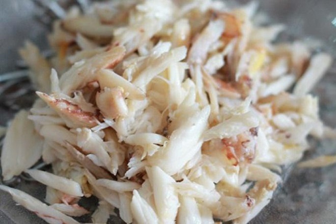 thịt cua nấu súp