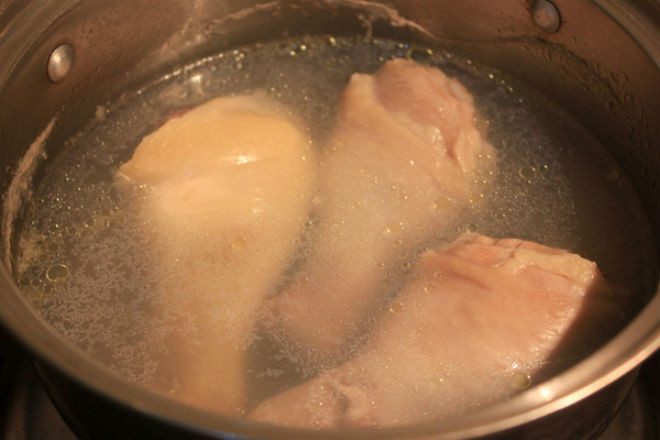 luộc gà nấu súp