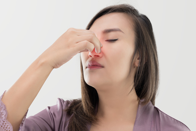 Mẹ bầu nghẹt mũi