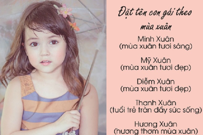 đặt tên con gái theo mùa xuân