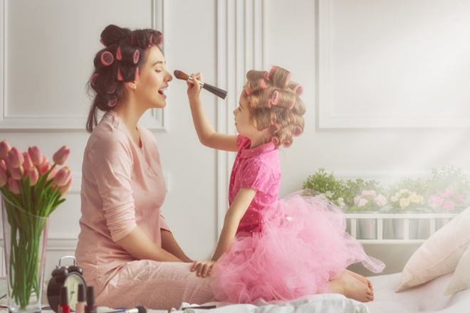 Mẹ và con hạnh phúc